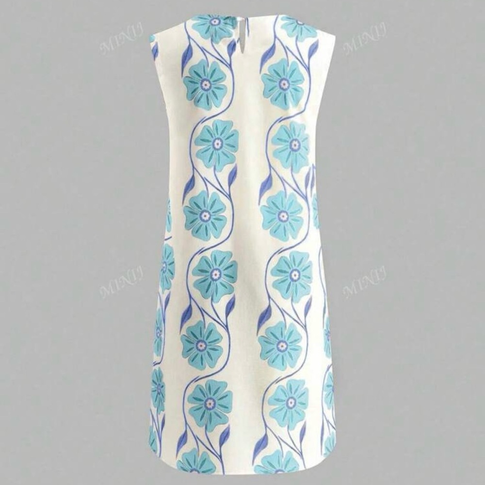 ⭐️Blue Sleeveless Sheath Mini Dress - Picture 2 of 2